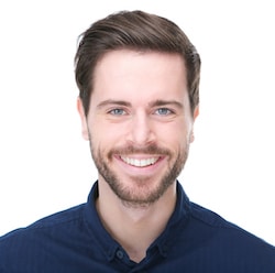 Happy Male Fashion Model Smiling Hair Restoration Stock 8 Copy