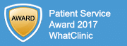 2017 WhatClinic Patient Service Award Badge